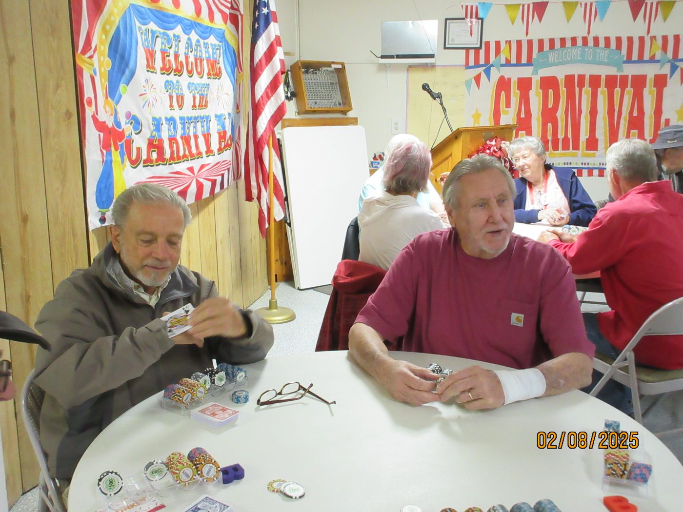 Poker night at the clubhouse