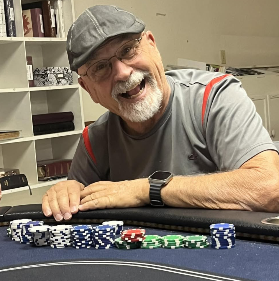 Gary winning at poker