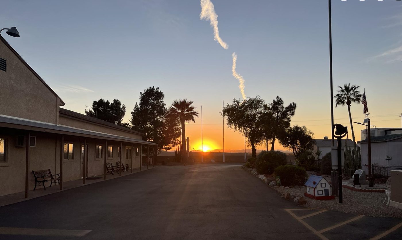 Sunset at the clubhouse