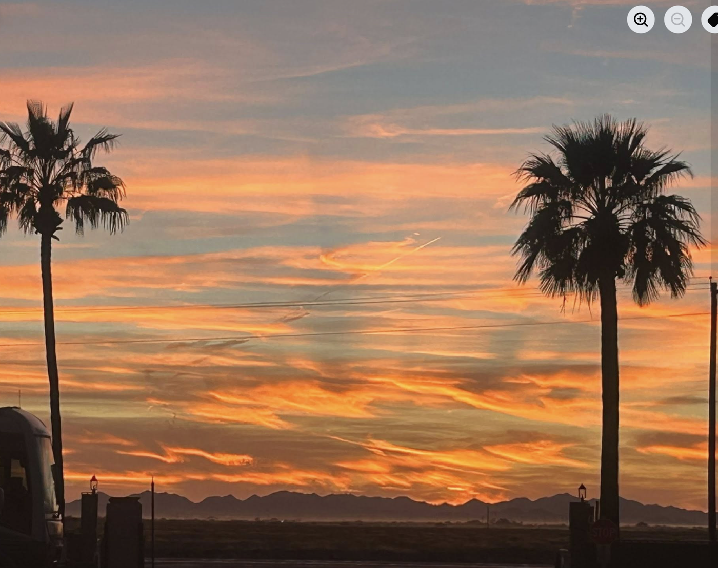 A streaked sunset